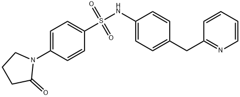 4-(2-oxopyrrolidin-1-yl)-N-[4-(pyridin-2-ylmethyl)phenyl]benzenesulfonamide Struktur