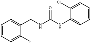 1-(2-chlorophenyl)-3-[(2-fluorophenyl)methyl]urea Struktur