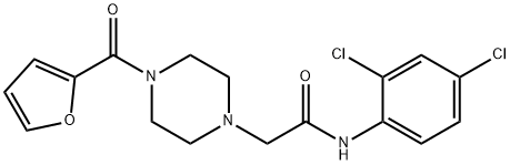 N-(2,4-dichlorophenyl)-2-[4-(furan-2-carbonyl)piperazin-1-yl]acetamide Struktur