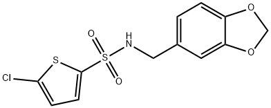 N-(1,3-benzodioxol-5-ylmethyl)-5-chlorothiophene-2-sulfonamide Struktur