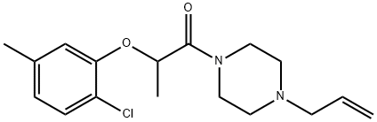 2-(2-chloro-5-methylphenoxy)-1-(4-prop-2-enylpiperazin-1-yl)propan-1-one Struktur