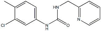 1-(3-chloro-4-methylphenyl)-3-(pyridin-2-ylmethyl)urea Struktur