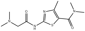 2-[[2-(dimethylamino)acetyl]amino]-N,N,4-trimethyl-1,3-thiazole-5-carboxamide Struktur