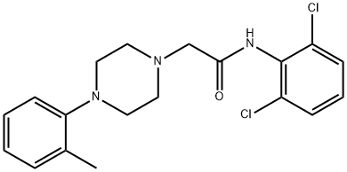 N-(2,6-dichlorophenyl)-2-[4-(2-methylphenyl)piperazin-1-yl]acetamide Struktur