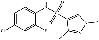 N-(4-chloro-2-fluorophenyl)-1,3-dimethylpyrazole-4-sulfonamide Struktur