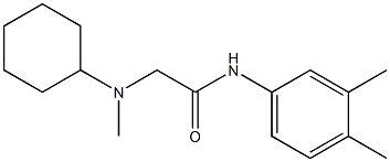 2-[cyclohexyl(methyl)amino]-N-(3,4-dimethylphenyl)acetamide Struktur