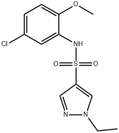 N-(5-chloro-2-methoxyphenyl)-1-ethylpyrazole-4-sulfonamide Struktur