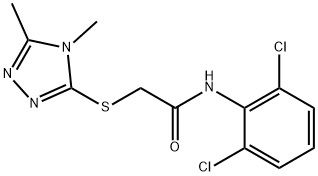 N-(2,6-dichlorophenyl)-2-[(4,5-dimethyl-1,2,4-triazol-3-yl)sulfanyl]acetamide Struktur