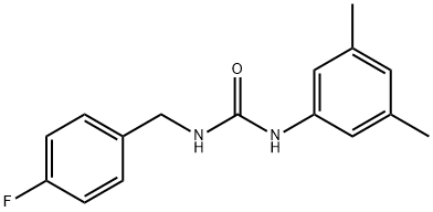 1-(3,5-dimethylphenyl)-3-[(4-fluorophenyl)methyl]urea Struktur