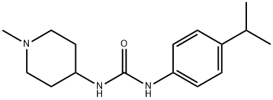 1-(1-methylpiperidin-4-yl)-3-(4-propan-2-ylphenyl)urea Struktur