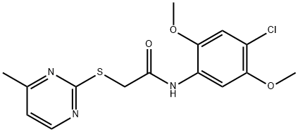 N-(4-chloro-2,5-dimethoxyphenyl)-2-(4-methylpyrimidin-2-yl)sulfanylacetamide Struktur