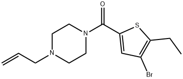 (4-bromo-5-ethylthiophen-2-yl)-(4-prop-2-enylpiperazin-1-yl)methanone Struktur