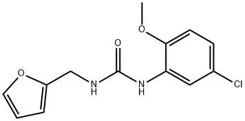 1-(5-chloro-2-methoxyphenyl)-3-(furan-2-ylmethyl)urea Struktur