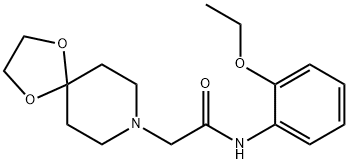 2-(1,4-dioxa-8-azaspiro[4.5]decan-8-yl)-N-(2-ethoxyphenyl)acetamide Struktur