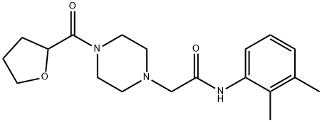 N-(2,3-dimethylphenyl)-2-[4-(oxolane-2-carbonyl)piperazin-1-yl]acetamide Struktur