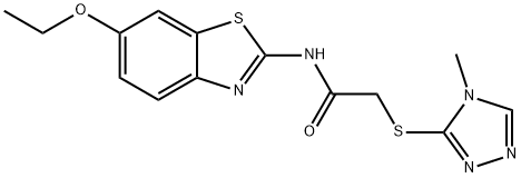 N-(6-ethoxy-1,3-benzothiazol-2-yl)-2-[(4-methyl-1,2,4-triazol-3-yl)sulfanyl]acetamide Struktur