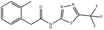 2-(2-methylphenyl)-N-[5-(trifluoromethyl)-1,3,4-thiadiazol-2-yl]acetamide Struktur