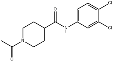 1-acetyl-N-(3,4-dichlorophenyl)piperidine-4-carboxamide Struktur