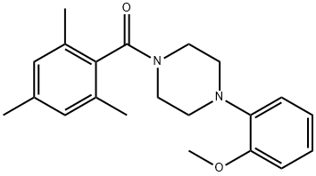 [4-(2-methoxyphenyl)piperazin-1-yl]-(2,4,6-trimethylphenyl)methanone Struktur