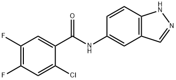 2-chloro-4,5-difluoro-N-(1H-indazol-5-yl)benzamide Struktur