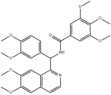 N-[(6,7-dimethoxyisoquinolin-1-yl)-(3,4-dimethoxyphenyl)methyl]-3,4,5-trimethoxybenzamide Struktur