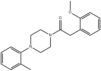 2-(2-methoxyphenyl)-1-[4-(2-methylphenyl)piperazin-1-yl]ethanone Struktur