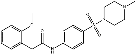 2-(2-methoxyphenyl)-N-[4-(4-methylpiperazin-1-yl)sulfonylphenyl]acetamide Struktur