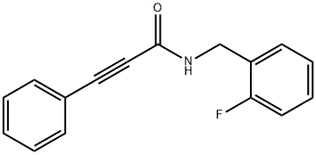 N-[(2-fluorophenyl)methyl]-3-phenylprop-2-ynamide Struktur