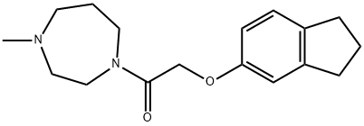 2-(2,3-dihydro-1H-inden-5-yloxy)-1-(4-methyl-1,4-diazepan-1-yl)ethanone Struktur