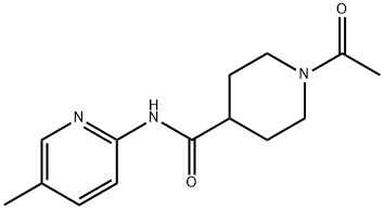 1-acetyl-N-(5-methylpyridin-2-yl)piperidine-4-carboxamide Struktur