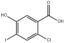 2-Chloro-5-hydroxy-4-iodo-benzoic acid Struktur