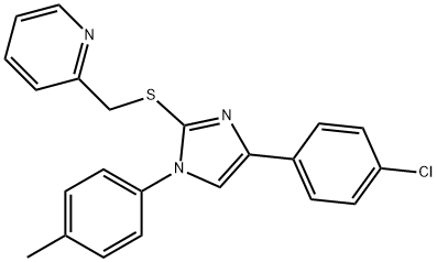 2-[[4-(4-chlorophenyl)-1-(4-methylphenyl)imidazol-2-yl]sulfanylmethyl]pyridine Struktur