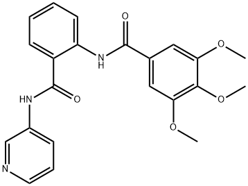 3,4,5-trimethoxy-N-[2-(pyridin-3-ylcarbamoyl)phenyl]benzamide Struktur