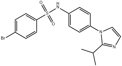 4-bromo-N-[4-(2-propan-2-ylimidazol-1-yl)phenyl]benzenesulfonamide Struktur