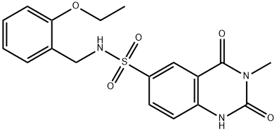 N-[(2-ethoxyphenyl)methyl]-3-methyl-2,4-dioxo-1H-quinazoline-6-sulfonamide Struktur