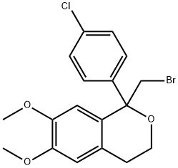 1-(bromomethyl)-1-(4-chlorophenyl)-6,7-dimethoxy-3,4-dihydroisochromene Struktur