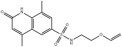 N-(2-ethenoxyethyl)-4,8-dimethyl-2-oxo-1H-quinoline-6-sulfonamide Struktur