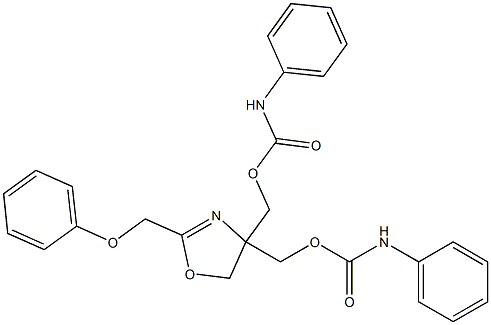 [2-(phenoxymethyl)-4-(phenylcarbamoyloxymethyl)-5H-1,3-oxazol-4-yl]methyl N-phenylcarbamate Struktur