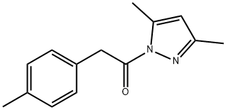 1-(3,5-dimethylpyrazol-1-yl)-2-(4-methylphenyl)ethanone Struktur