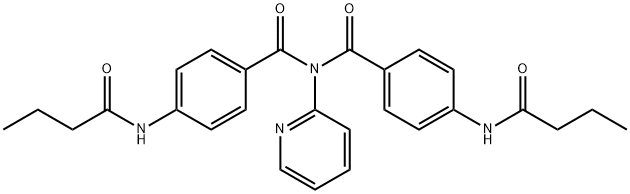 4-(butanoylamino)-N-[4-(butanoylamino)benzoyl]-N-pyridin-2-ylbenzamide Struktur