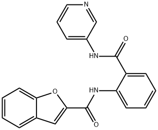 N-[2-(pyridin-3-ylcarbamoyl)phenyl]-1-benzofuran-2-carboxamide Struktur