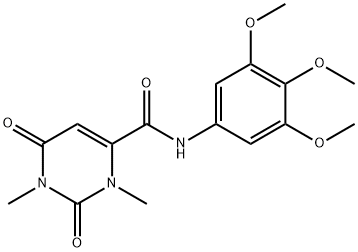 1,3-dimethyl-2,6-dioxo-N-(3,4,5-trimethoxyphenyl)pyrimidine-4-carboxamide Struktur