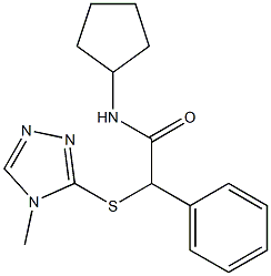 N-cyclopentyl-2-[(4-methyl-1,2,4-triazol-3-yl)sulfanyl]-2-phenylacetamide Struktur