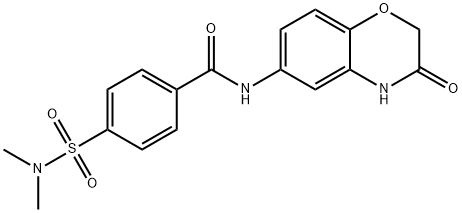 4-(dimethylsulfamoyl)-N-(3-oxo-4H-1,4-benzoxazin-6-yl)benzamide Struktur