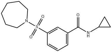 3-(azepan-1-ylsulfonyl)-N-cyclopropylbenzamide Struktur