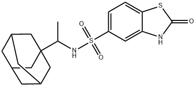 N-[1-(1-adamantyl)ethyl]-2-oxo-3H-1,3-benzothiazole-5-sulfonamide Struktur