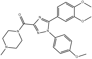 [5-(3,4-dimethoxyphenyl)-1-(4-methoxyphenyl)-1,2,4-triazol-3-yl]-(4-methylpiperazin-1-yl)methanone Struktur