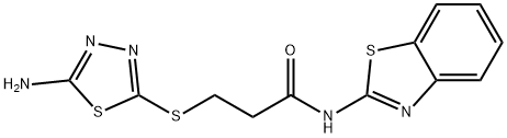 3-[(5-amino-1,3,4-thiadiazol-2-yl)sulfanyl]-N-(1,3-benzothiazol-2-yl)propanamide Struktur