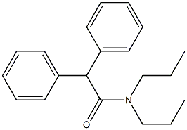 2,2-diphenyl-N,N-dipropylacetamide Struktur