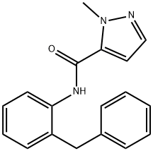 N-(2-benzylphenyl)-2-methylpyrazole-3-carboxamide Struktur